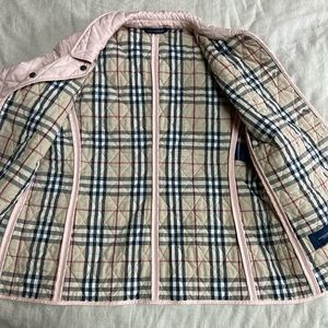 Burberry quilted light pink jacket